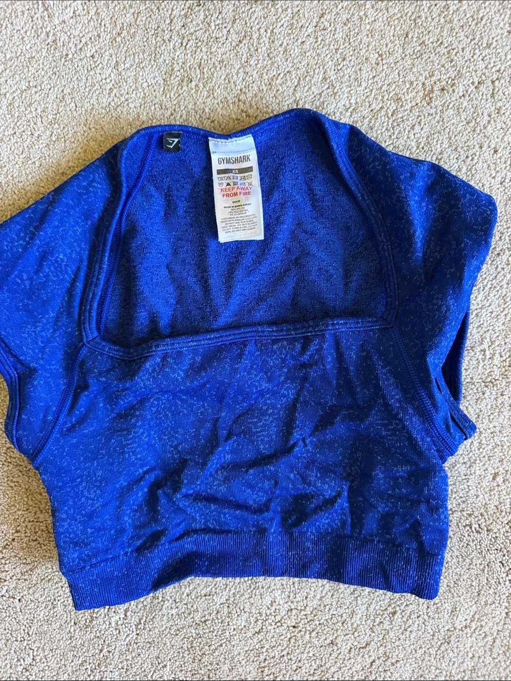Gymshark Royal Blue Seamless Crop Top